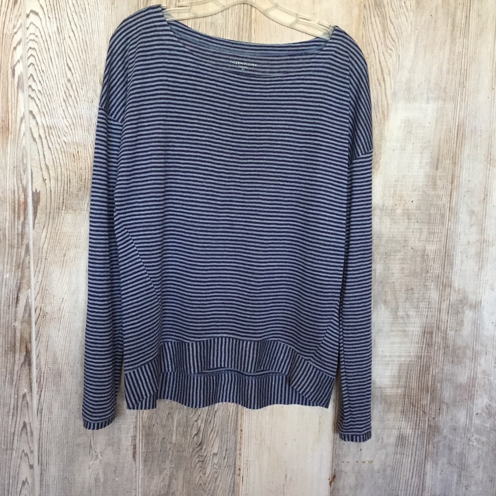 Eileen Fisher Boat Neck Drop Shoulder Top XS